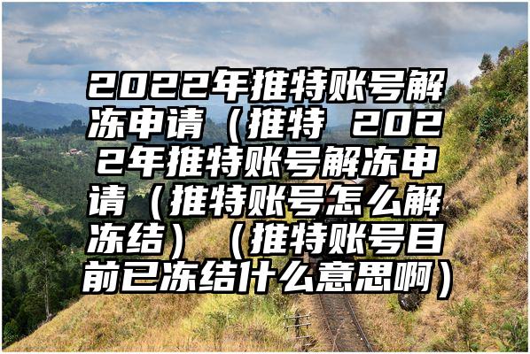 2022年推特账号解冻申请（推特 2022年推特账号解冻申请（推特账号怎么解冻结）（推特账号目前已冻结什么意思啊）