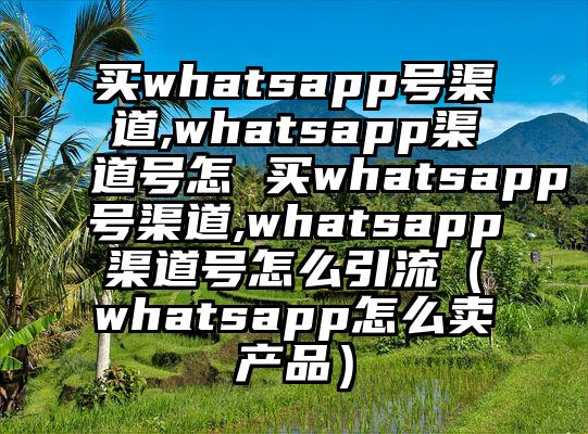 买whatsapp号渠道,whatsapp渠道号怎 买whatsapp号渠道,whatsapp渠道号怎么引流（whatsapp怎么卖产品）