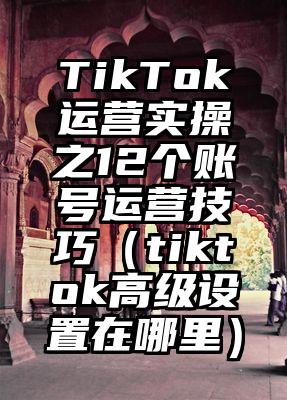 TikTok运营实操之12个账号运营技巧（tiktok高级设置在哪里）