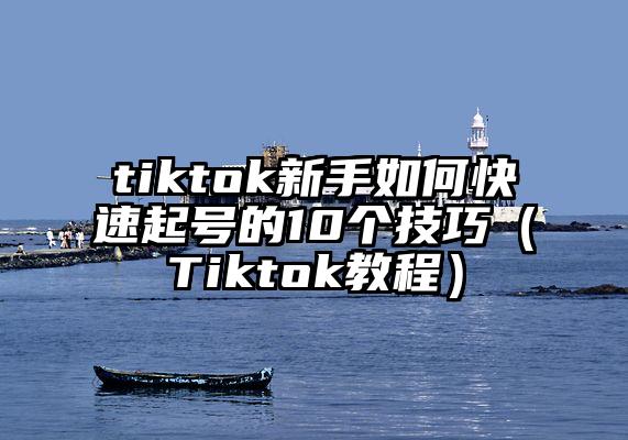 tiktok新手如何快速起号的10个技巧（Tiktok教程）