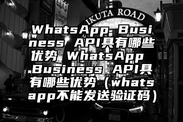 WhatsApp Business API具有哪些优势 WhatsApp Business API具有哪些优势（whatsapp不能发送验证码）