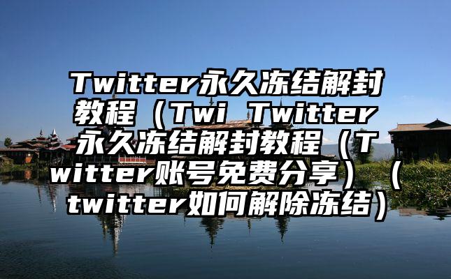 Twitter永久冻结解封教程（Twi Twitter永久冻结解封教程（Twitter账号免费分享）（twitter如何解除冻结）