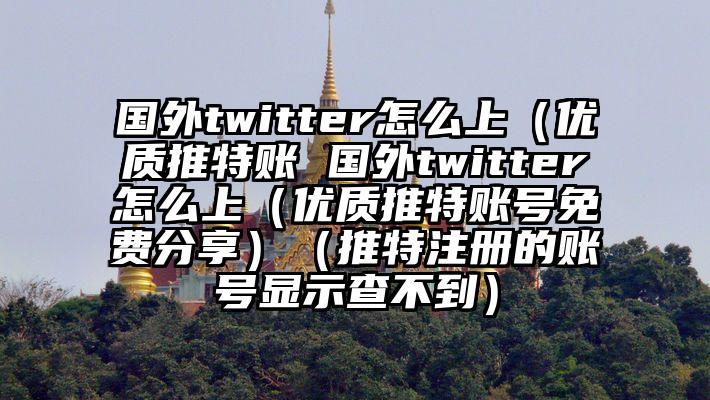 国外twitter怎么上（优质推特账 国外twitter怎么上（优质推特账号免费分享）（推特注册的账号显示查不到）