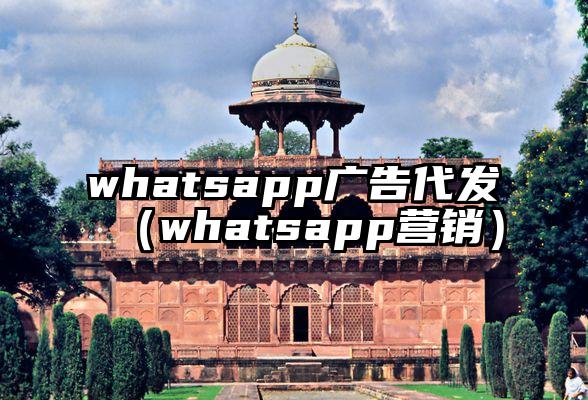 whatsapp广告代发（whatsapp营销）