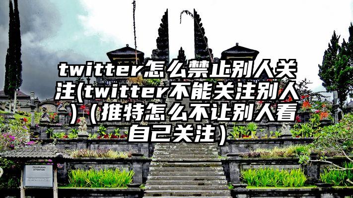 twitter怎么禁止别人关注(twitter不能关注别人 )（推特怎么不让别人看自己关注）