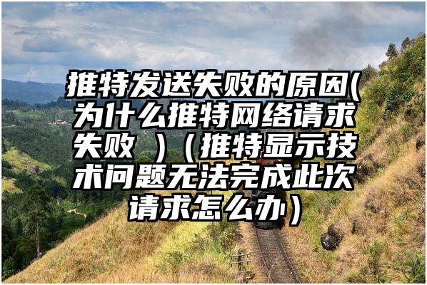 推特发送失败的原因(为什么推特网络请求失败 )（推特显示技术问题无法完成此次请求怎么办）