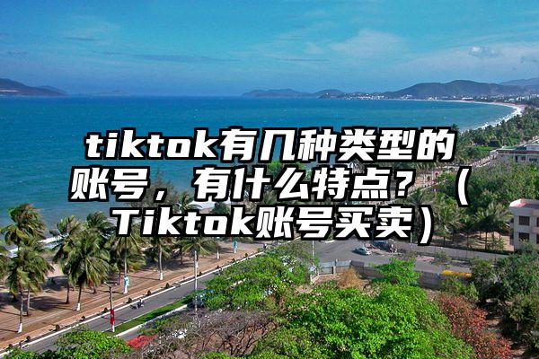 tiktok有几种类型的账号，有什么特点？（Tiktok账号买卖）