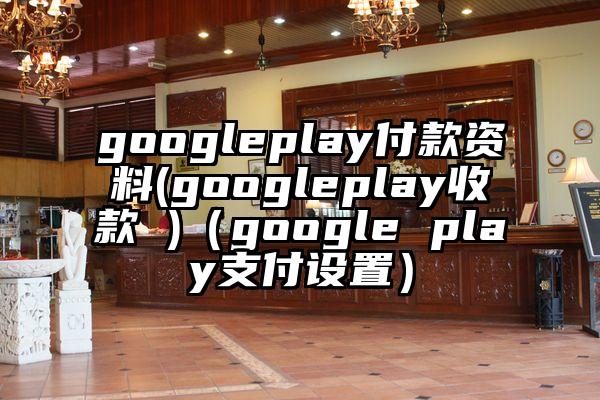 googleplay付款资料(googleplay收款 )（google play支付设置）