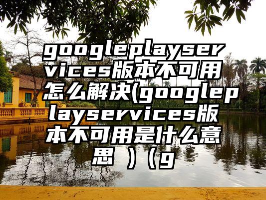 googleplayservices版本不可用怎么解决(googleplayservices版本不可用是什么意思 )（g