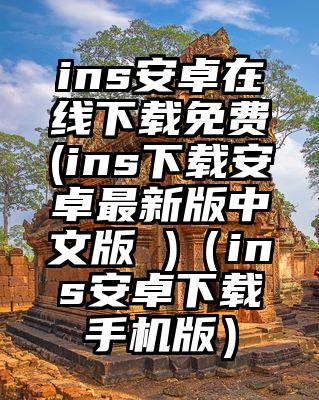 ins安卓在线下载免费(ins下载安卓最新版中文版 )（ins安卓下载手机版）