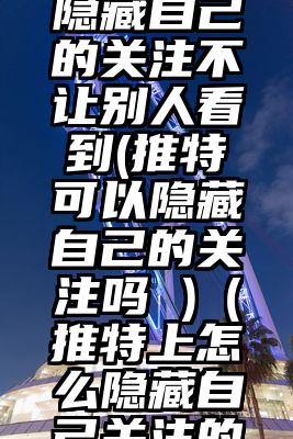 推特如何隐藏自己的关注不让别人看到(推特可以隐藏自己的关注吗 )（推特上怎么隐藏自己关注的人）