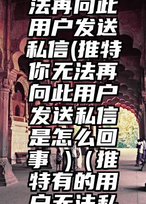 推特你无法再向此用户发送私信(推特你无法再向此用户发送私信是怎么回事 )（推特有的用户无法私信）