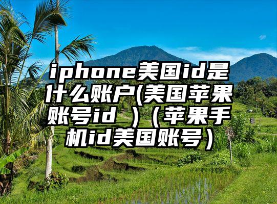 iphone美国id是什么账户(美国苹果账号id )（苹果手机id美国账号）