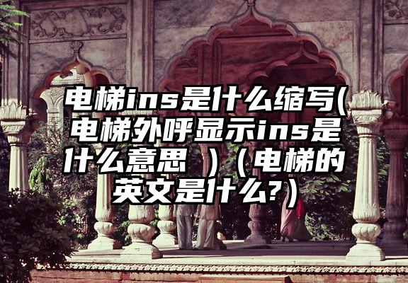 电梯ins是什么缩写(电梯外呼显示ins是什么意思 )（电梯的英文是什么?）