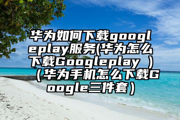 华为如何下载googleplay服务(华为怎么下载Googleplay )（华为手机怎么下载Google三件套）