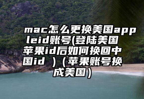 mac怎么更换美国appleid账号(登陆美国苹果id后如何换回中国id )（苹果账号换成美国）