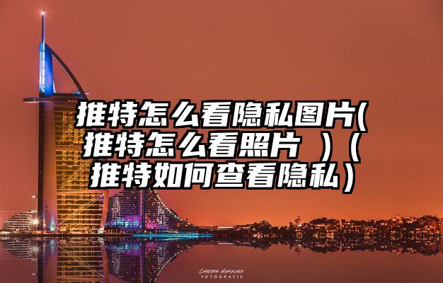 推特怎么看隐私图片(推特怎么看照片 )（推特如何查看隐私）