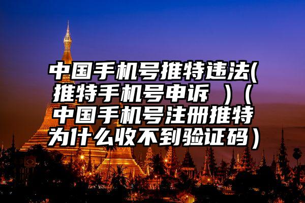 中国手机号推特违法(推特手机号申诉 )（中国手机号注册推特为什么收不到验证码）