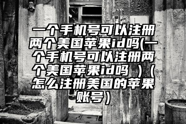 一个手机号可以注册两个美国苹果id吗(一个手机号可以注册两个美国苹果id吗 )（怎么注册美国的苹果账号）