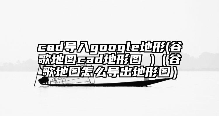 cad导入google地形(谷歌地图cad地形图 )（谷歌地图怎么导出地形图）