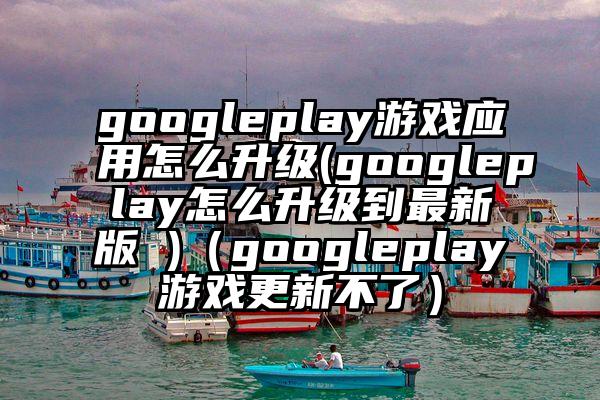 googleplay游戏应用怎么升级(googleplay怎么升级到最新版 )（googleplay游戏更新不了）