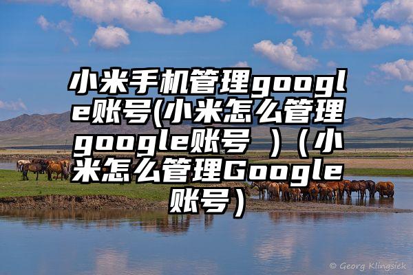 小米手机管理google账号(小米怎么管理google账号 )（小米怎么管理Google账号）