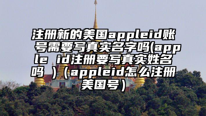 注册新的美国appleid账号需要写真实名字吗(apple id注册要写真实姓名吗 )（appleid怎么注册美国号）