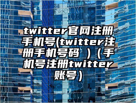 twitter官网注册手机号(twitter注册手机号码 )（手机号注册twitter账号）