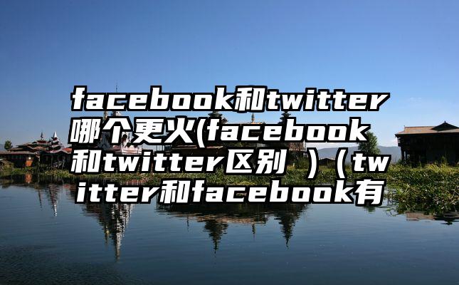 facebook和twitter哪个更火(facebook 和twitter区别 )（twitter和facebook有