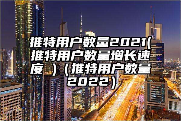 推特用户数量2021(推特用户数量增长速度 )（推特用户数量2022）