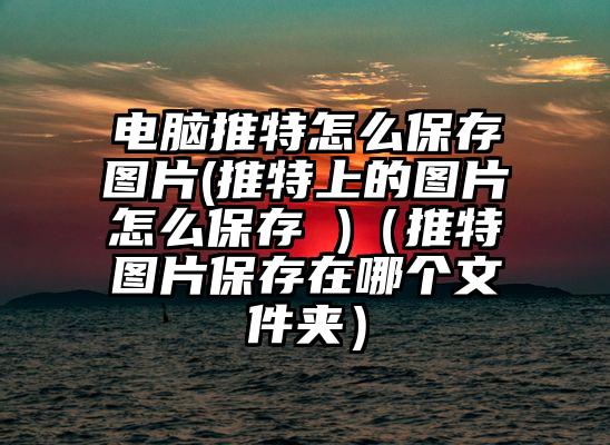 电脑推特怎么保存图片(推特上的图片怎么保存 )（推特图片保存在哪个文件夹）