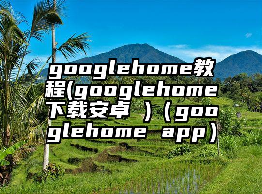 googlehome教程(googlehome下载安卓 )（googlehome app）