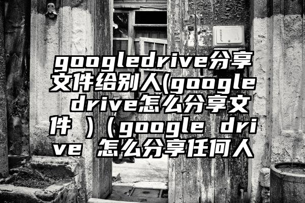 googledrive分享文件给别人(google drive怎么分享文件 )（google drive 怎么分享任何人