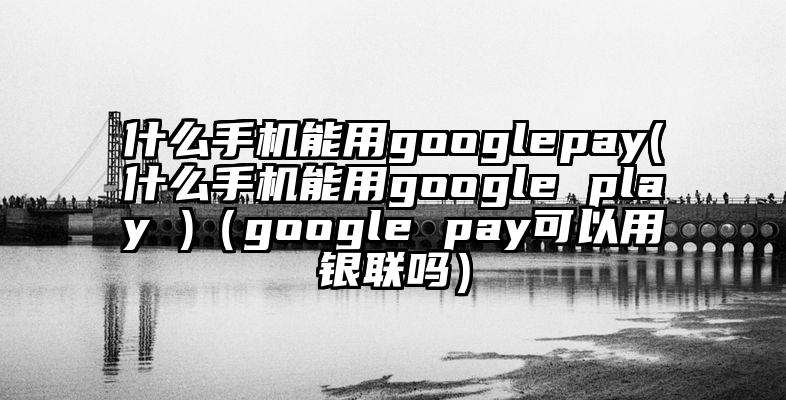 什么手机能用googlepay(什么手机能用google play )（google pay可以用银联吗）