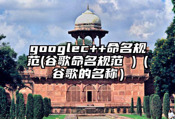 googlec++命名规范(谷歌命名规范 )（谷歌的名称）