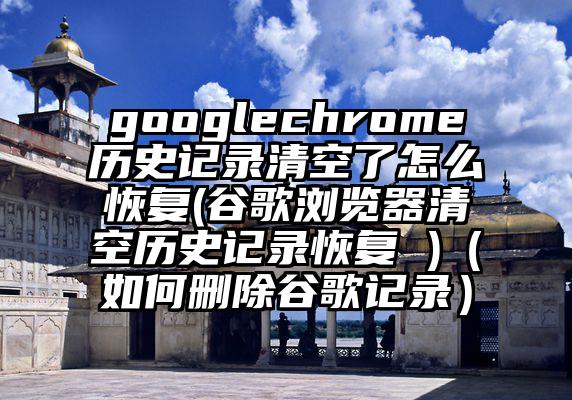 googlechrome历史记录清空了怎么恢复(谷歌浏览器清空历史记录恢复 )（如何删除谷歌记录）