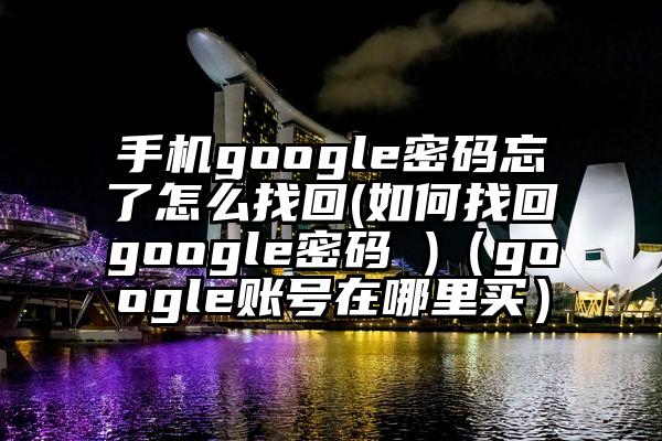 手机google密码忘了怎么找回(如何找回google密码 )（google账号在哪里买）