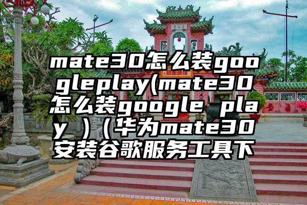 mate30怎么装googleplay(mate30怎么装google play )（华为mate30安装谷歌服务工具下