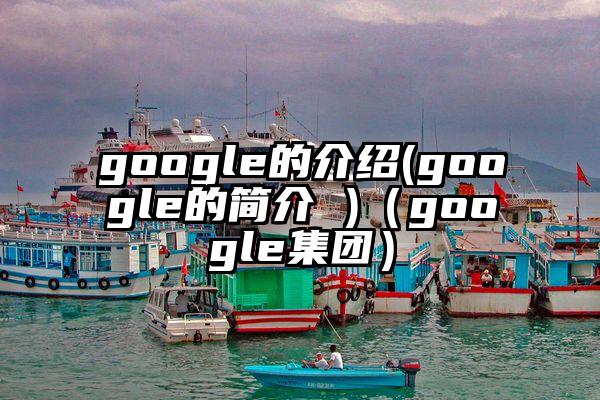 google的介绍(google的简介 )（google集团）