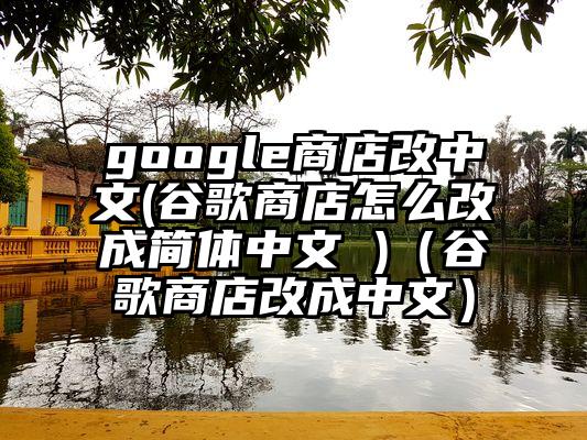 google商店改中文(谷歌商店怎么改成简体中文 )（谷歌商店改成中文）