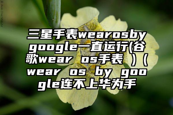 三星手表wearosbygoogle一直运行(谷歌wear os手表 )（wear os by google连不上华为手